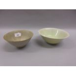 Two 20th Century Art Pottery pedestal bowls