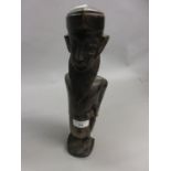 Native carved hardwood figure of a bearded gentleman