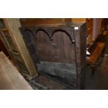 Two 19th Century oak dresser racks (one open back and one boarded back)