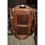 Reproduction mahogany drop-side butler's tray together with a quantity of various occasional
