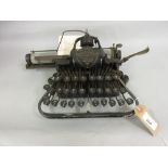 American Made typewriter with plaque inscribed Blickensderfer, numbered 7