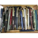 Quantity of various fountain and other pens Sadly all in very poor condition. No gold nibs. Would
