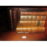 Quantity of leather and other bound volumes including ' The Royal Shakespeare ' and ' Gray's Poems