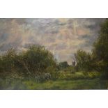 Two unframed oils on canvas, inscribed verso, ' On the golf links, Queens Park, Bournmouth ', signed