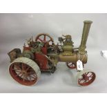 Steam driven scale model traction engine (for restoration) Rear wheel diameter - 6ins, length -