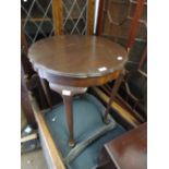 Two early 20th Century shaped occasional tables, together with a reproduction mahogany rectangular