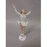 Wallendorf, 20th Century porcelain figure of an ice skater