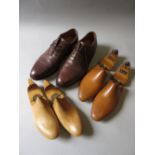 Meermin, pair of good quality gentleman's leather shoes, a pair of Berluti wooden trees and