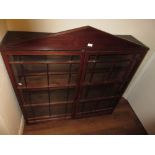 19th Century mahogany bookcase top with an arched top above glazed doors