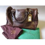 Mulberry brown Congo leather bowling style bag (at fault), with original dust bag and another