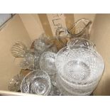 Box containing a quantity of various 20th Century glassware