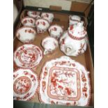 Coalport Indian Tree Coral pattern tea service