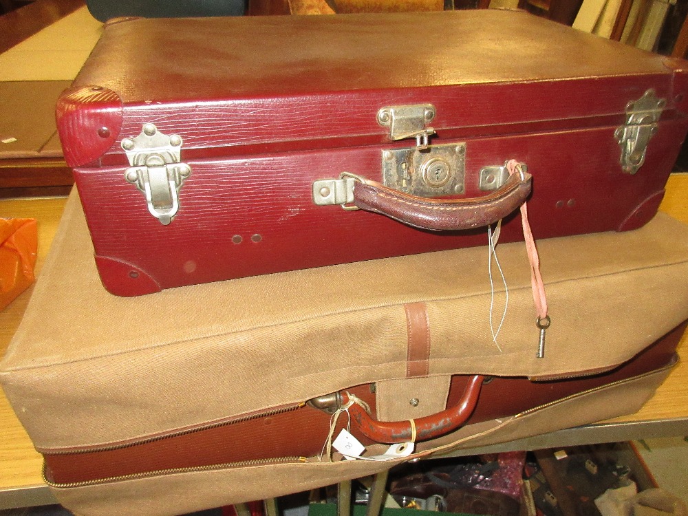 Three various early 20th Century suitcases