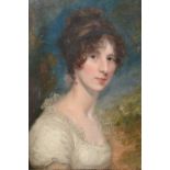 Late 18th / 19th Century English School oil on canvas, head and shoulder portrait of a young lady,