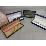 Quantity of various boxed pens and pencils by Waterman, Sheaffer and Parker