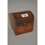 George III burwood and line inlaid dome shaped tea caddy