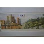 S. Cooke, set of eight gilt framed Limited Edition prints, various continental scenes, signed in