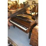 Mahogany cased baby grand piano by Marshall