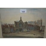 Group of framed coloured engravings, views in the Palace of Westminster after John Thomas Smith,