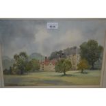 Catherine Wiles watercolour, view at Knole House Sevenoaks, signed 10ins x 14ins framed