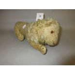 Early 20th Century Steiff yellow mohair covered figure of a standing lion with swivel head and