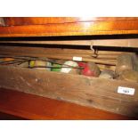 Garden croquet set in original pine box