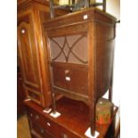 H.M.V. oak cased floor standing wind-up gramophone