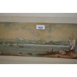 A.C. Riche, early 20th Century watercolour, river estuary with sailing vessels, signed and dated