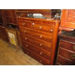 Victorian mahogany two part chest of two short and four long drawers with knob handles