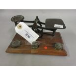 Pair of early 20th Century brass postal scales