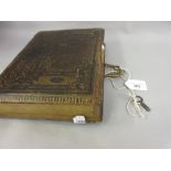 Victorian musical leather bound photograph album