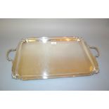 Large mid 20th Century Birmingham silver rectangular two handled tray