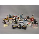 Group of five Limited Edition figurines by Coalport for Guinness, advertising commemoratives in