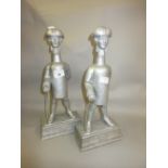 Pair of Worthington cast aluminium advertising figures, ' Good for Him ' and ' Good for You '