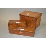 Small 19th Century mahogany artists colour box presented by the Dean of Salisbury, 1872, together