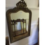 French gilded composition wall mirror