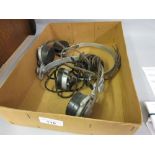 Two pairs of early head phones by S.G. Brown, London
