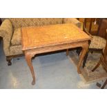 Pair of gilt ghesso rectangular side tables in George II style, the rectangular tops above relief