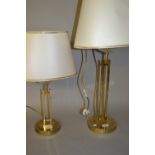 Kolarz brass table lamp, together with another similar
