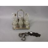 Early to mid 20th Century opticians graduated lens set together with a silver plate and cut glass