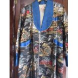 Oriental silk work robe