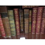 Quantity of leather and linen bound volumes including ' Baxter's Christian Directory ' and ' The