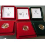 1980 gold proof sovereign in original case, together with two 1980 gold proof half sovereigns in