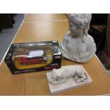 Boxed radio controlled model of a Mini Cooper S together with a composition figure of the