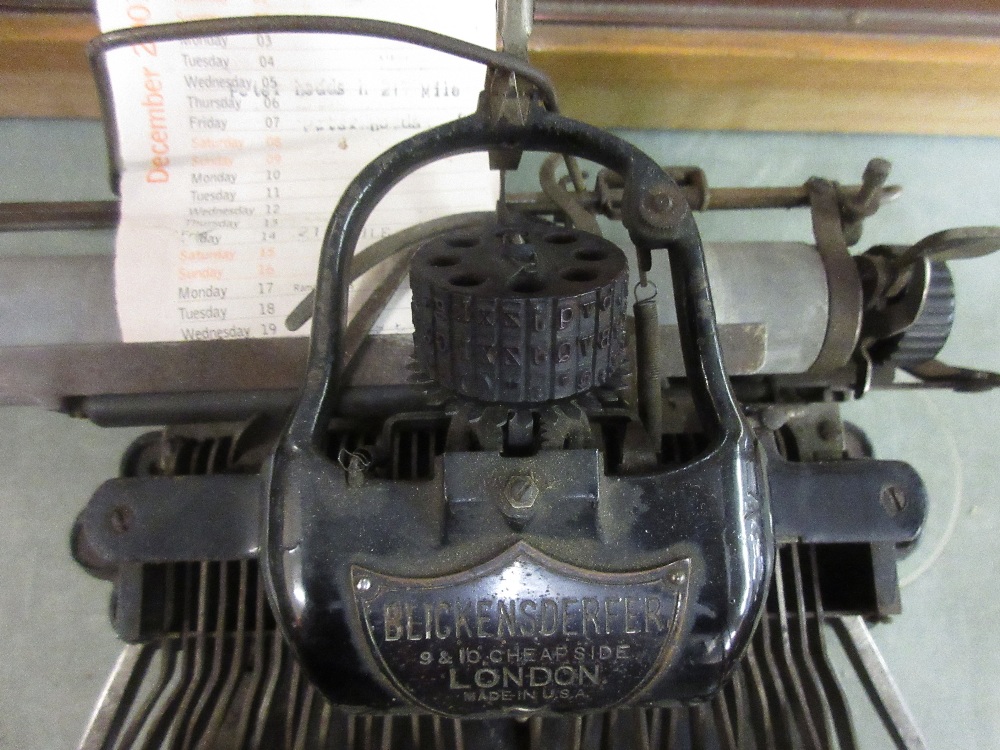 American Made typewriter with plaque inscribed Blickensderfer, numbered 7 - Image 7 of 9