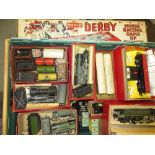 Quantity of Trix Twin model railway, a Merritt Derby horse racing game and a table croquet set