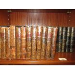 Part set of Robert Browning's poetical works together with a quantity of small leather bound volumes