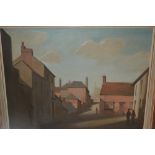 Dorish H. Decarteret, signed oil, a street in Arundel, (artists label verso), 16ins x 20ins