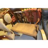 19th Century mahogany chair back sofa in Georgian style with double pierced splat back above an