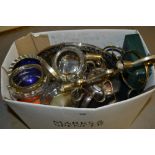 Quantity of miscellaneous silver plated flatware and other items
